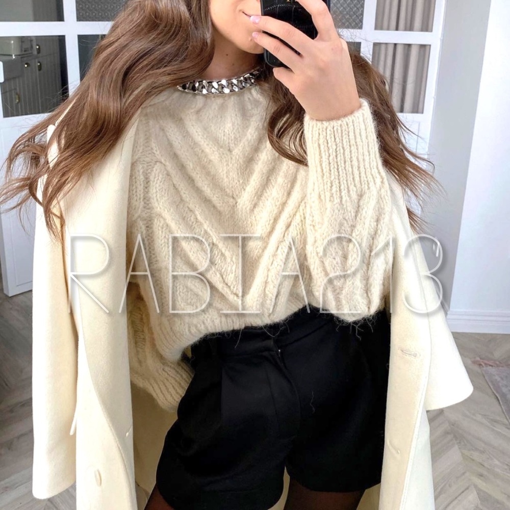 ZARA CHAIN TRIM WOOL BLEND SWEATER_3